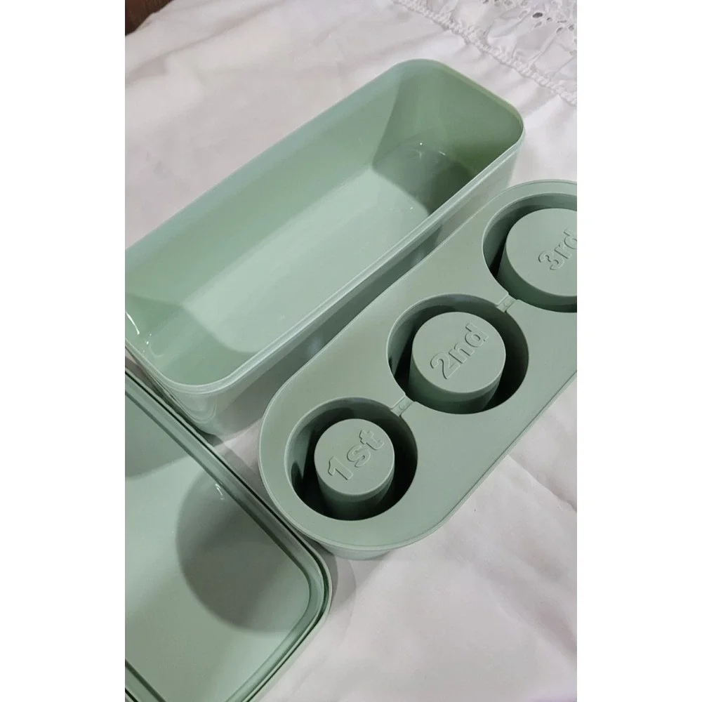 Ice Cube Tray Green For Tumbler Cup, Soft Silicone Tumbler Ice  Cube Mold W/Lid